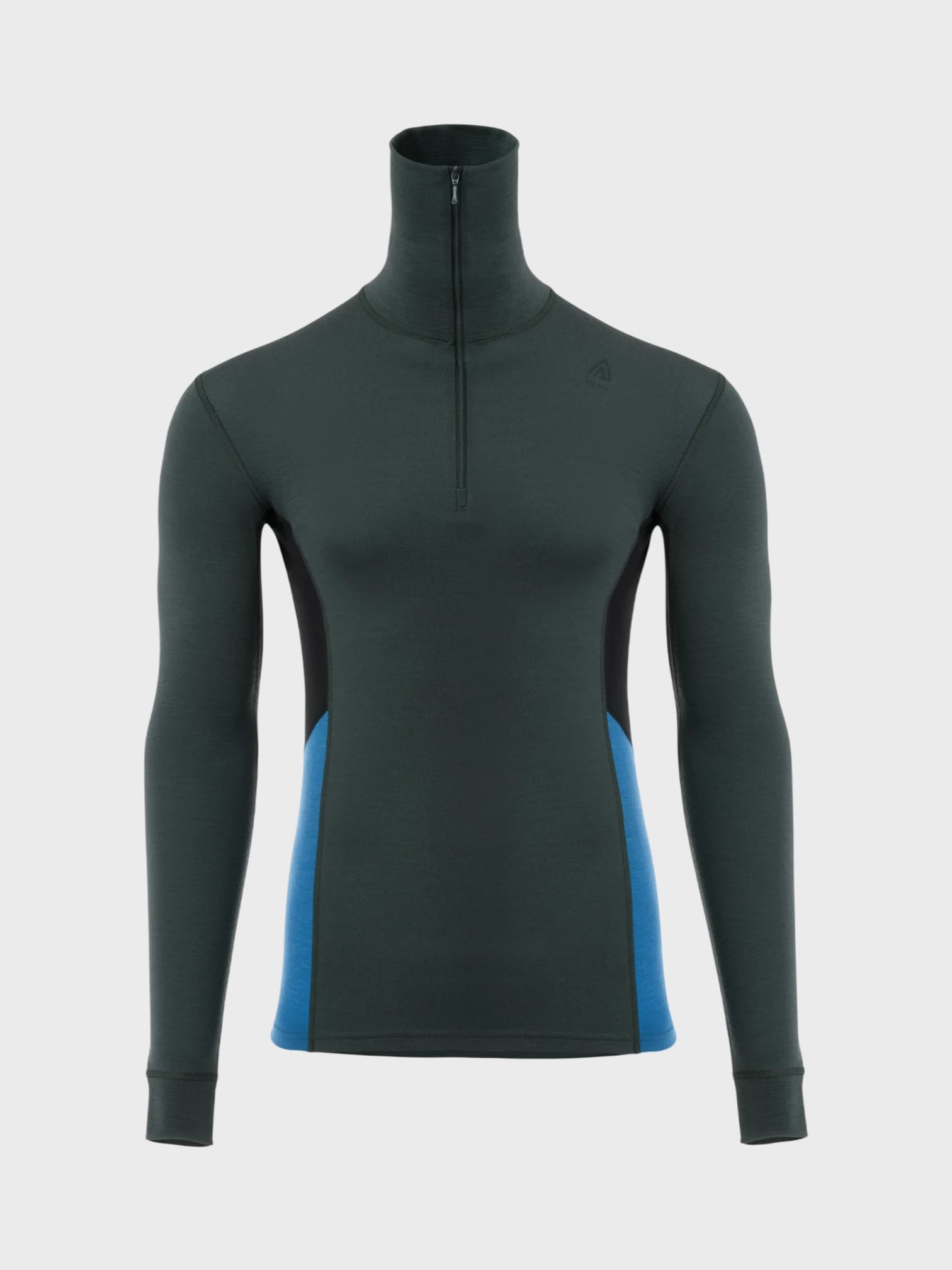 WarmWool miesten poolokauluksinen merinopaita vetoketjulla