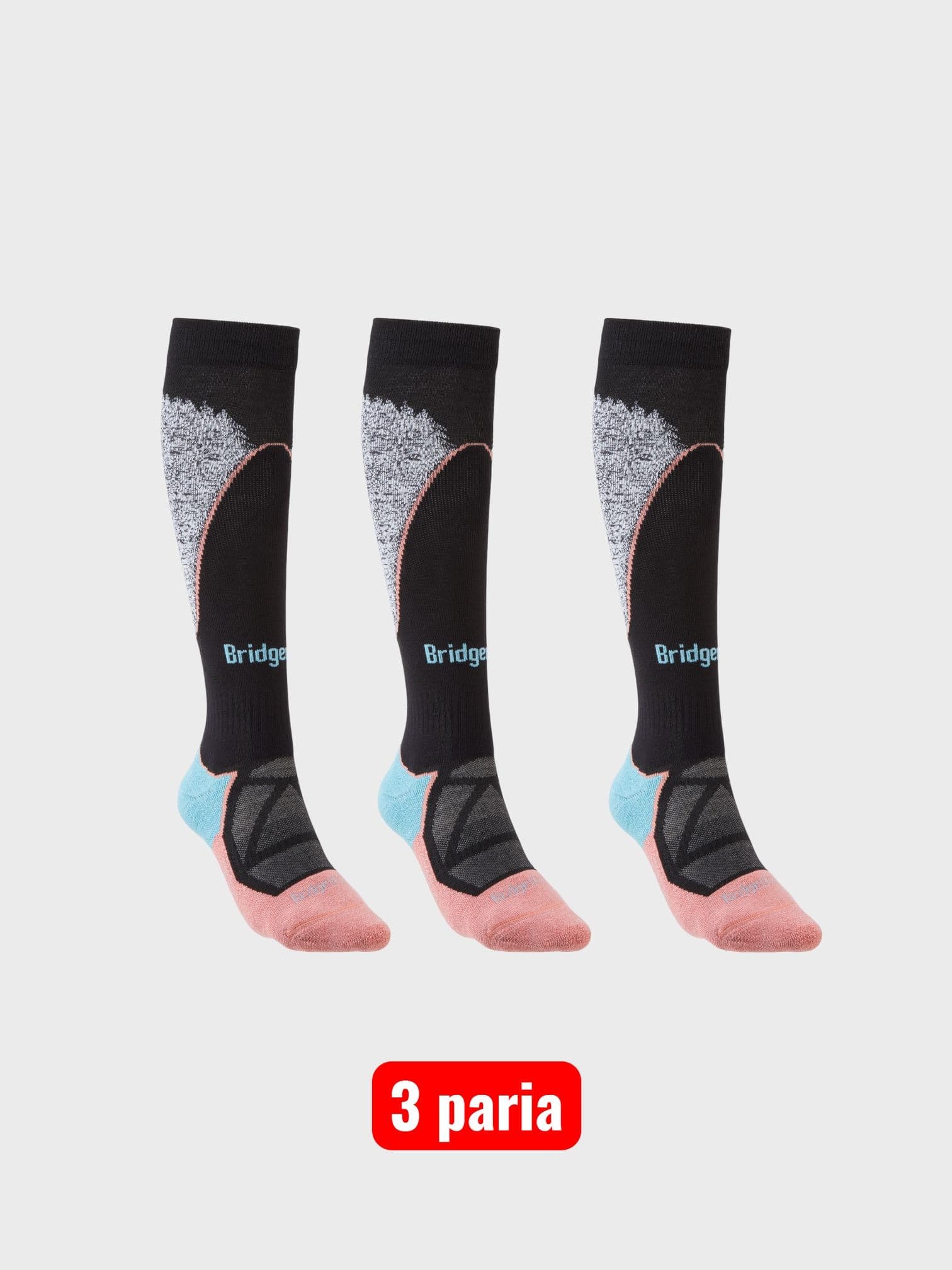 Harmaa/Turkoosi (3 paria)