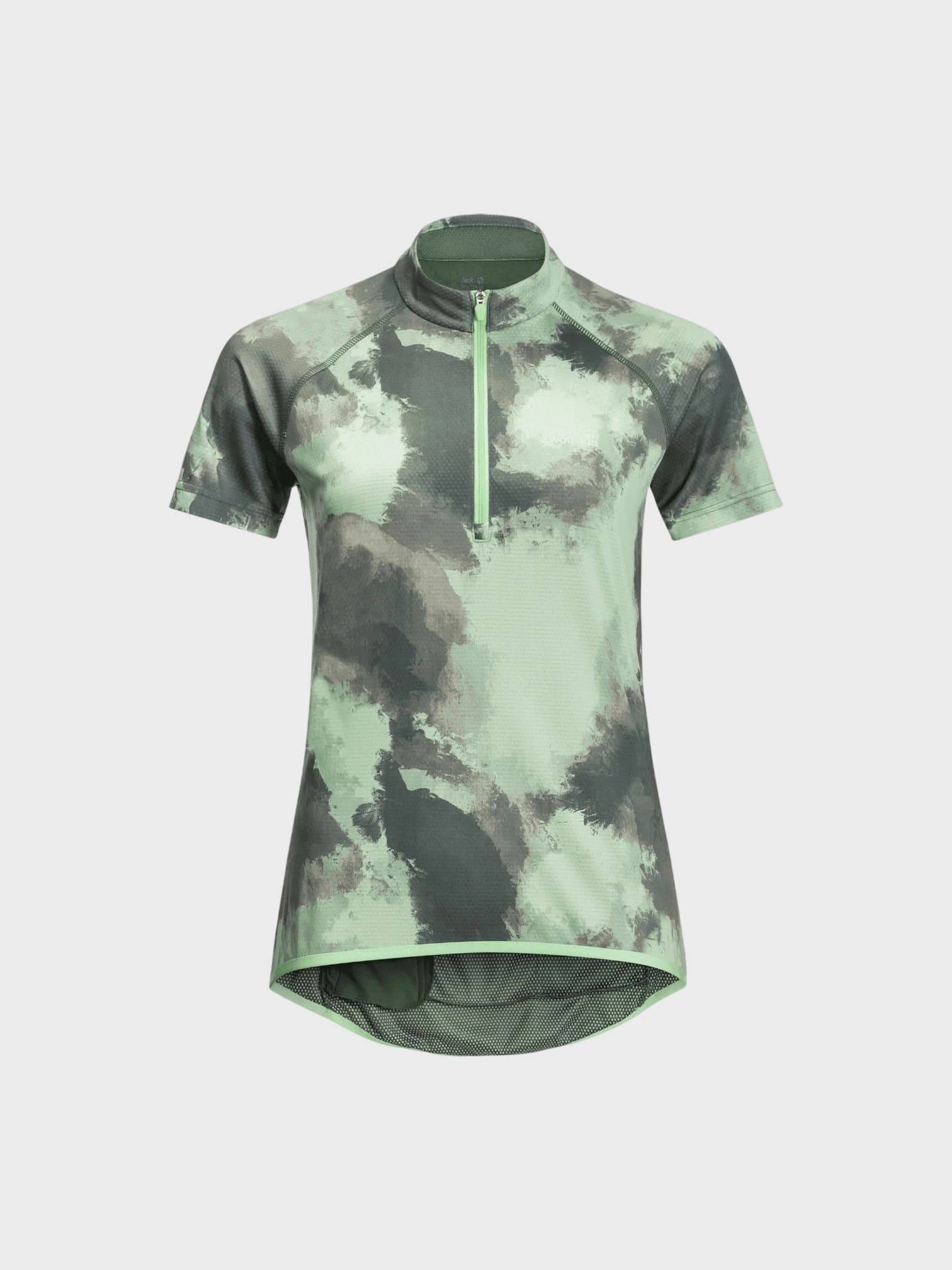 Tourer Half Zip Print naisten t-paita pyöräilyyn