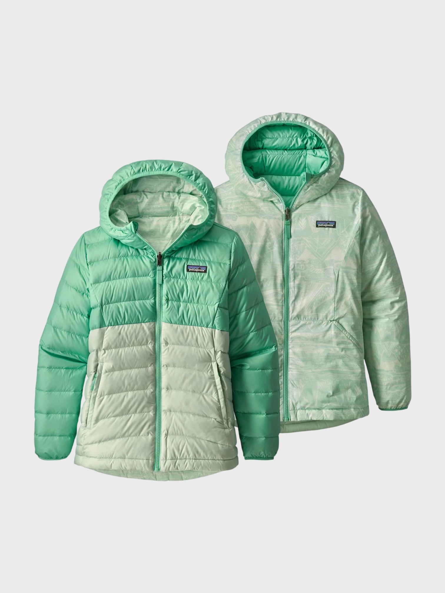 Girls' Reversible Down Sweater Hoody
